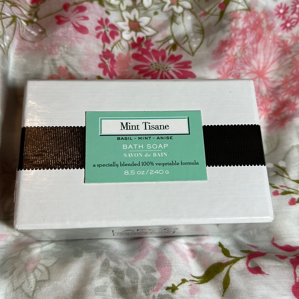 Lafco Bath Soap Mint Tisane basil mint anise 8.5 oz 100% vegetable formula
